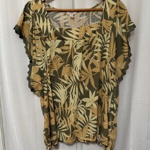 Cosmo Blu Floral Top - Size 2XX